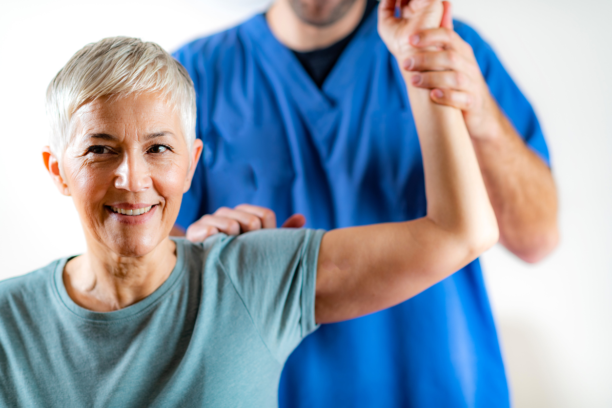 Healthcare provider with patient